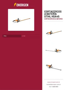 Cortacercos a Batería Stihl HSA45 - Folleto