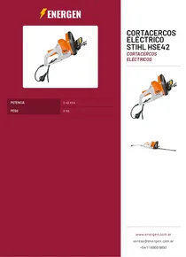 Cortacercos Eléctrico Stihl HSE42 - Folleto