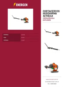 Cortacercos Husqvarna 327HE4X - Folleto