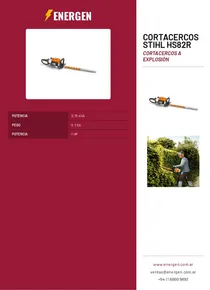 Cortacercos Stihl HS82R - Folleto