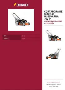 Cortadora de Césped Husqvarna 7021P - Folleto