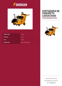 Cortadora de Concreto Logus Q400 - Folleto