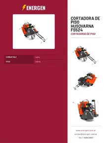 Cortadora de Piso Husqvarna FS524 - Folleto