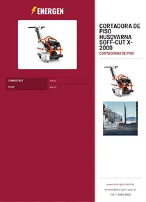 Cortadora de Piso Husqvarna Soff-Cut X-2000 - Folleto