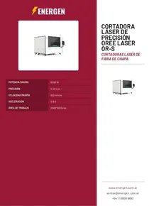 Cortadora Láser de Precisión Oree Laser OR-S - Folleto