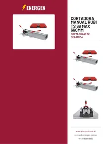 Cortadora manual RUBI TS 66 MAX 660mm - Folleto