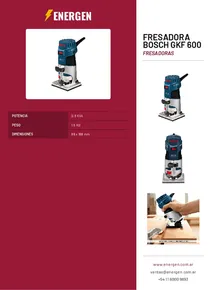 Fresadora Bosch GKF 600 - Folleto