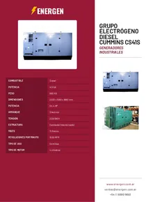 Grupo Electrógeno Diesel Cummins CS41S - Folleto