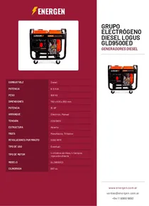 Grupo Electrógeno Diesel Logus GLD9500ED - Folleto