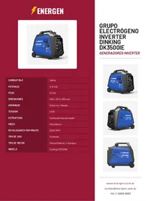 Grupo Electrógeno Inverter Dinking DK3500Ie - Folleto