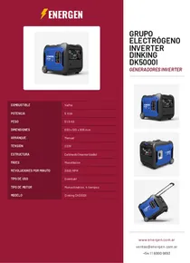 Grupo Electrógeno Inverter Dinking DK5000I - Folleto