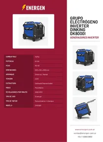 Grupo Electrógeno Inverter Dinking DK8000I - Folleto