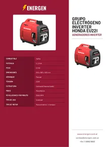 Grupo Electrógeno Inverter Honda EU22I - Folleto