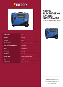 Grupo Electrógeno Inverter Logus GI4500 - Folleto