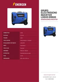 Grupo Electrógeno Inverter Logus GI5500 - Folleto