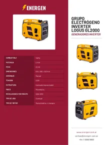 Grupo Electrógeno Inverter Logus GL2000 - Folleto