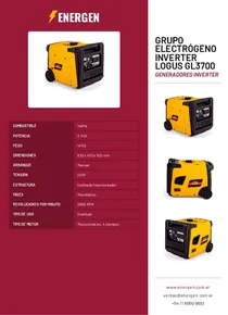 Grupo Electrógeno Inverter Logus GL3700 - Folleto