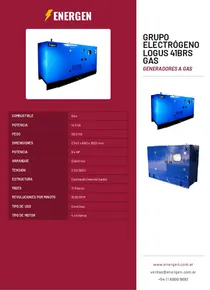 Grupo Electrógeno Logus 41BRs Gas - Folleto