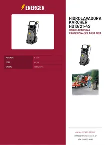 Hidrolavadora Karcher HD10/21-4S - Folleto