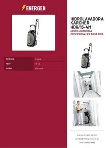 Hidrolavadora Karcher HD6/15-4M - Folleto