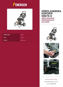 Hidrolavadora Karcher HD6/15-G - Folleto