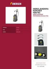 Hidrolavadora Karcher HD6/15C - Folleto