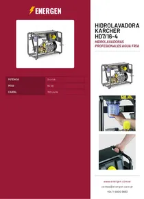 Hidrolavadora Karcher HD7/16-4 - Folleto