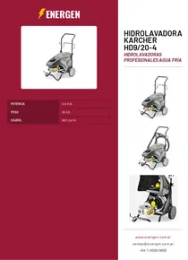 Hidrolavadora Karcher HD9/20-4 - Folleto