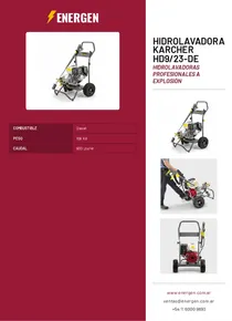 Hidrolavadora Karcher HD9/23-DE - Folleto