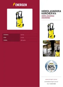 Hidrolavadora Karcher K4 - Folleto