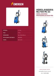 Hidrolavadora Nilfisk MC 2C - Folleto