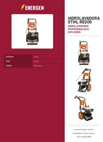 Hidrolavadora Stihl RB200 - Folleto