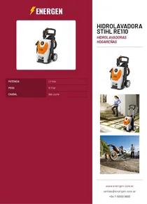 Hidrolavadora Stihl RE110 - Folleto