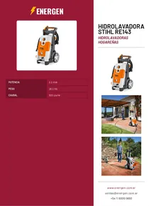 Hidrolavadora Stihl RE143 - Folleto