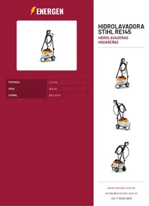 Hidrolavadora Stihl RE145 - Folleto