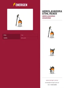 Hidrolavadora Stihl RE80X - Folleto