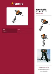 Hoyadora Stihl BT131 - Folleto