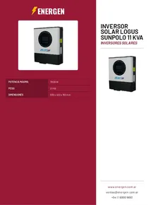 Inversor Solar Logus Sunpolo 11 kva - Folleto