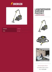 Lavatapizados Karcher Puzzi10/1 - Folleto