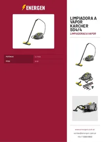 Limpiadora a Vapor Karcher SG4/4 - Folleto