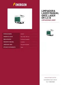 Limpiadora Láser Manual Oree Laser OR-LC-B - Folleto