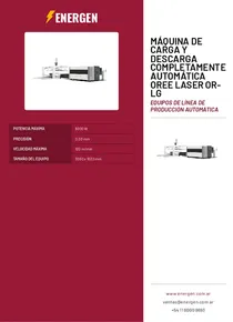 Máquina de Carga y Descarga Completamente Automática Oree Laser OR-LG - Folleto