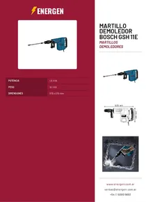 Martillo Demoledor Bosch GSH 11E - Folleto