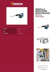 Martillo Demoledor Bosch GSH 5CE - Folleto