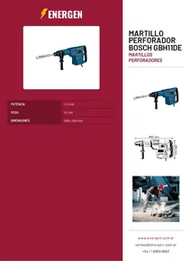 Martillo Perforador Bosch GBH11DE - Folleto