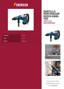 Martillo Perforador Bosch GBH8-45D - Folleto