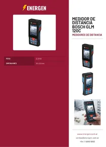 Medidor de Distancia Bosch GLM 120C - Folleto