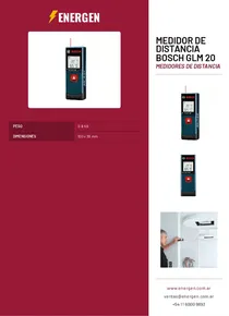 Medidor de Distancia Bosch GLM 20 - Folleto