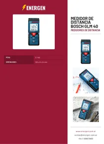 Medidor de Distancia Bosch GLM 40 - Folleto