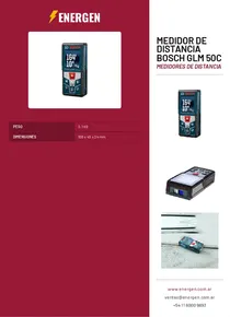 Medidor de Distancia Bosch GLM 50C - Folleto